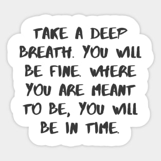 Take a Deep Breath Sticker